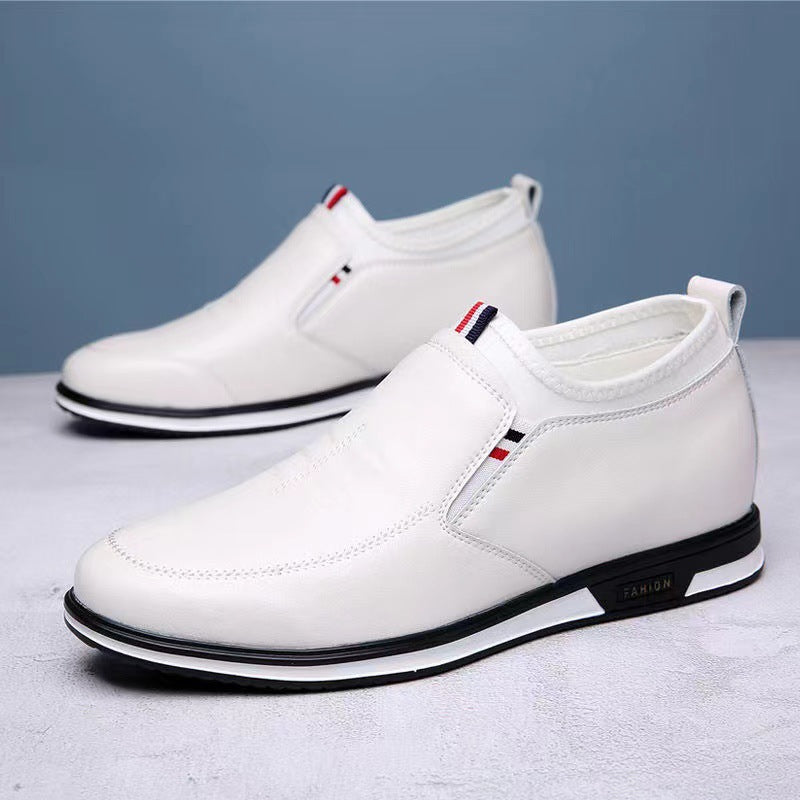 Leather shoes, men's business casual fashion shoes, four seasons fashion, foreign trade beanie shoes, one-foot slip-on shoes, wholesale spot