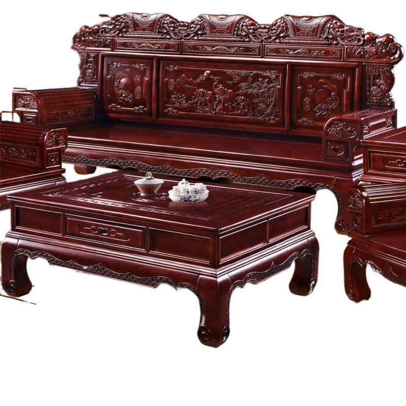 Solid wood end table