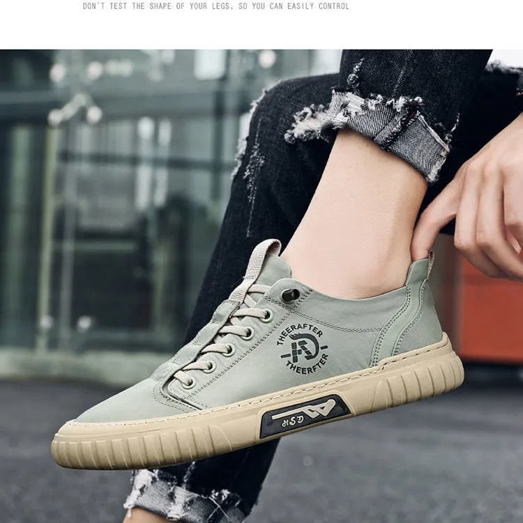 Canvas Men's Shoes 2025 New Summer Casual Versatile Sneaker Shoes One-foot Comfortable Work Trendy Men's Board Shoes