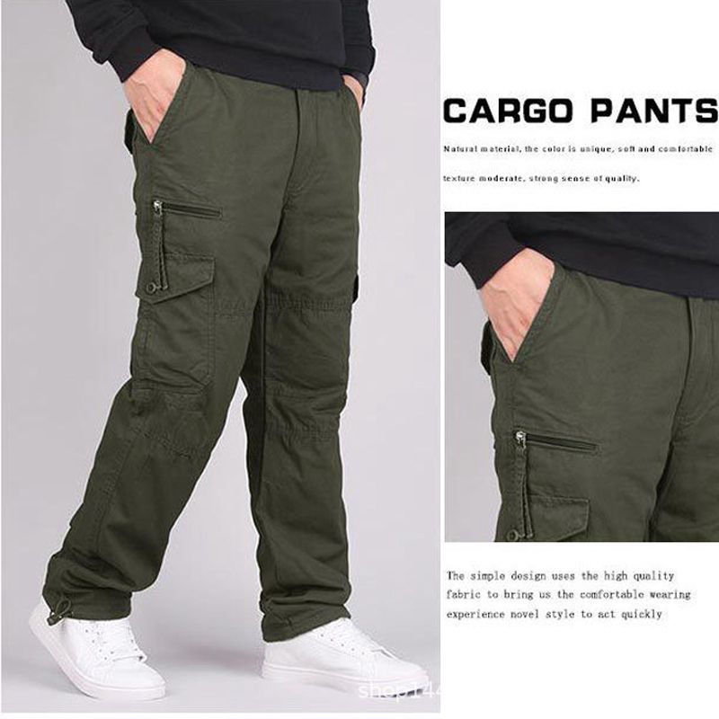 Spring and Autumn New Multifunctional Outdoor Casual Pants Multi-Pocket Cargo Pants Men's Loose Cotton Men's Multi-Pocket Pants Tide