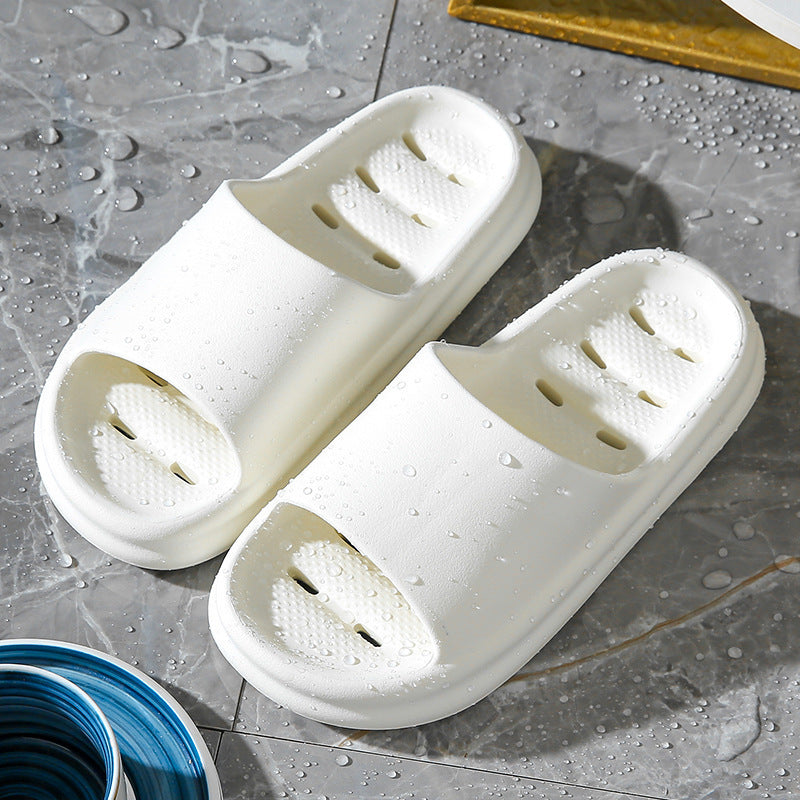 Japan anti-slip slippers bathroom men's bath special eva anti-odor wisp empty leak indoor home silent flip-flop