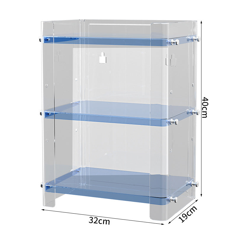 Non-perforated bathroom shelves, wall-mounted multi-layer vanities, toilets, cosmetics, toilet storage artifacts