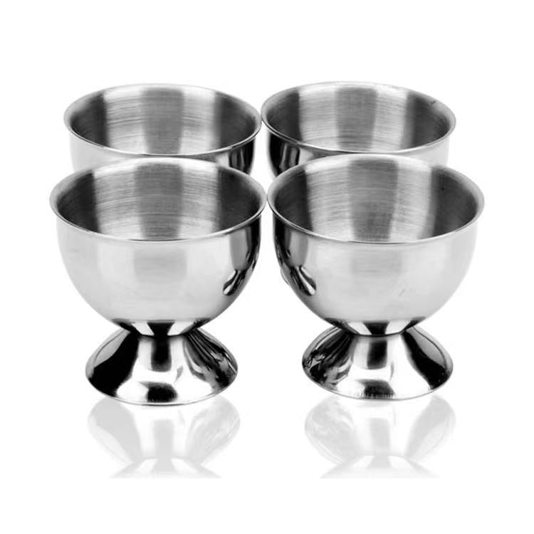 Factory direct supply stainless steel egg tray kitchen gadgets stainless steel shot cup egg cup creative egg tray rack