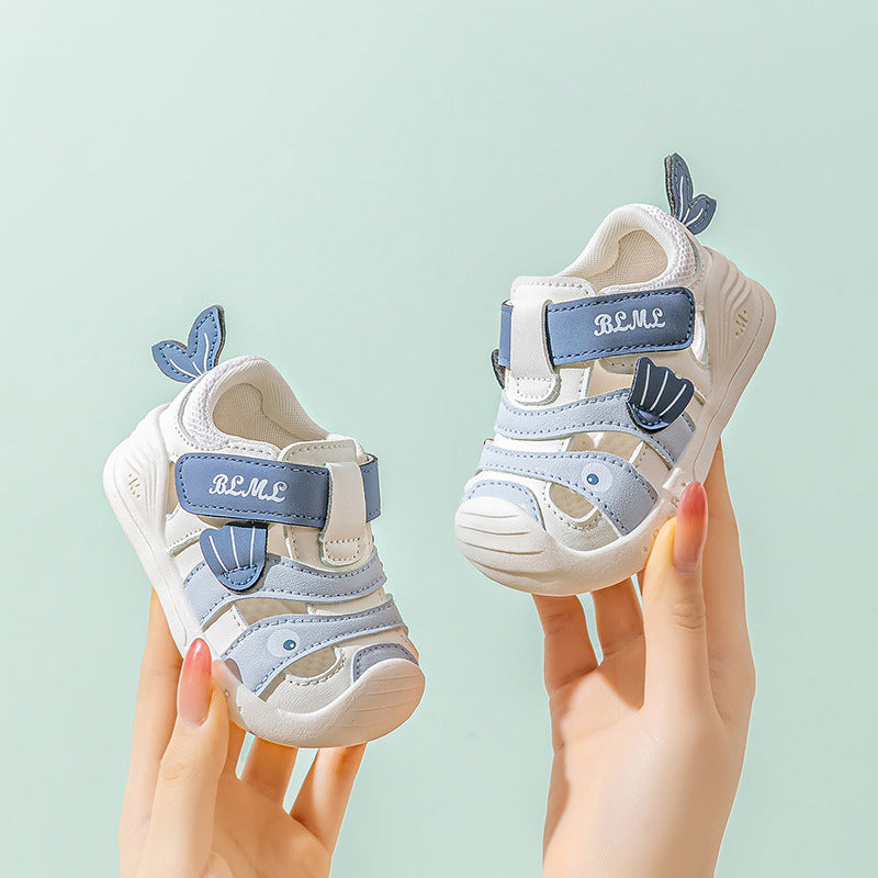 Baby toddler sandals, 1-2-3 years old boys and girls, summer soft soles, breathable children's anti-collision toe toe infant shoes