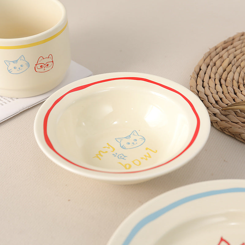 The same cream-colored ceramic plate of the blogger ins high-value Xiaohongshu Internet celebrity dinner plate creative dessert cake