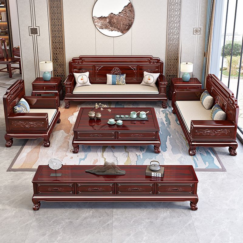 Solid wood sofa