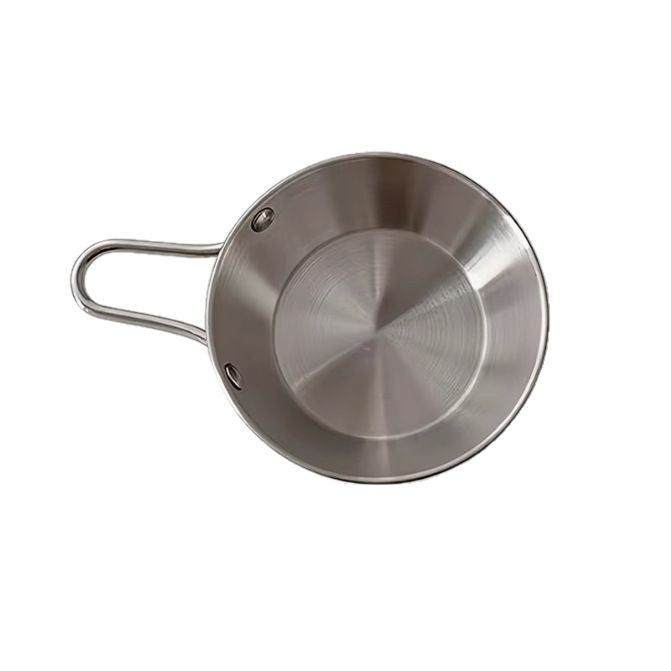 Korean style ins thickened stainless steel seasoning bowl with handle, internet celebrity household hot pot dipping bowl, snack fruit salad