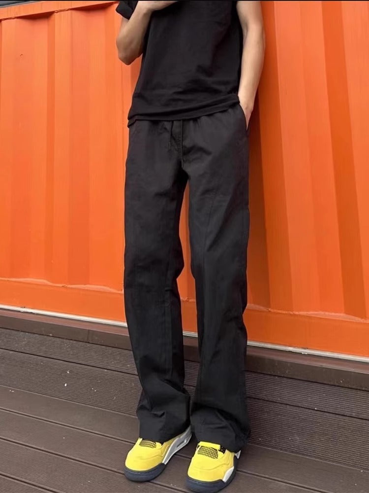 American Cleanfit Khaki Slim Track Pants Men's Spring Logging Straight Cargo Pants Loose Versatile Pants