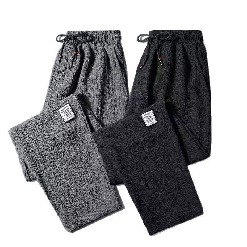 2025 spring and summer ice silk thin pants men's work wear casual loose pants dirt-resistant work clothes men's pants