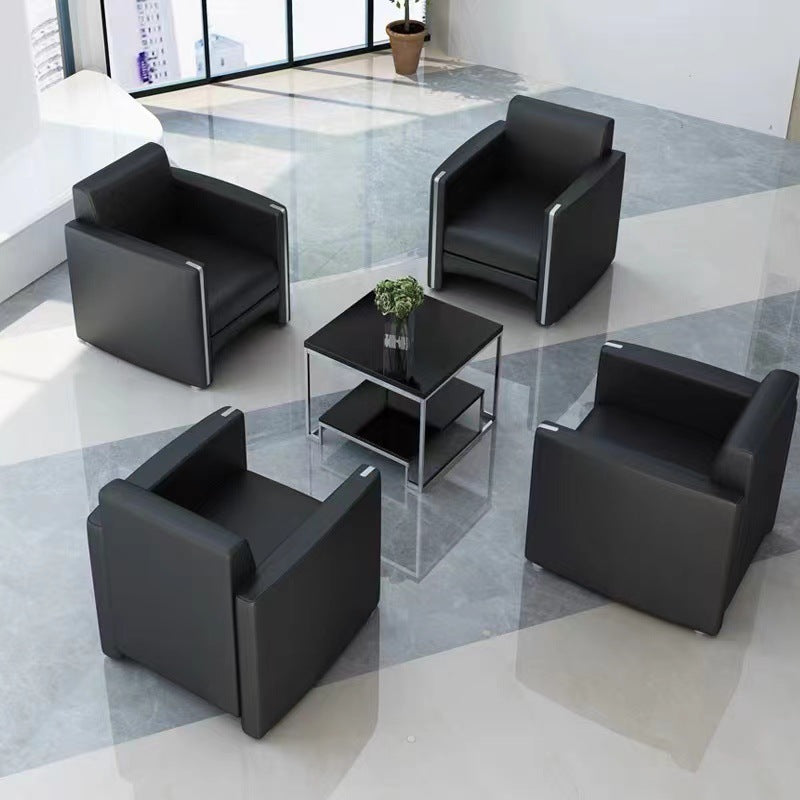 Single-seat office sofa, business coffee table, combination leather car 4S shop, customer rest reception room, simple and modern