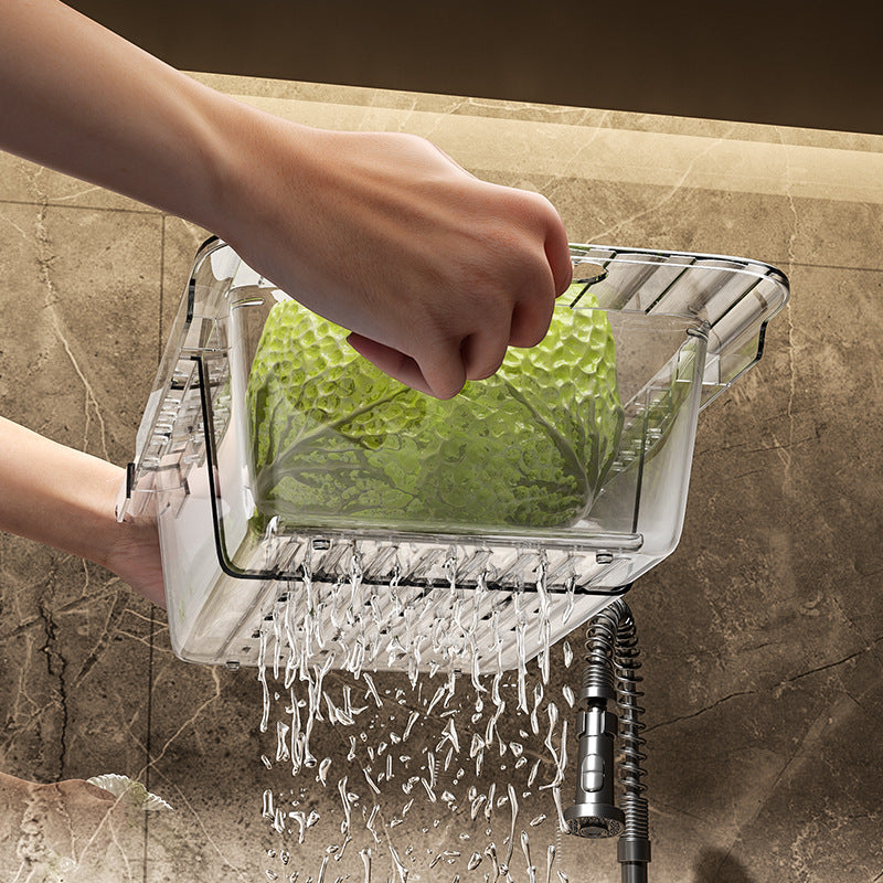 Retractable drain basket, kitchen vegetable basket, washing basin, drain home, living room, fruit tray, sink water filter basket, artifact