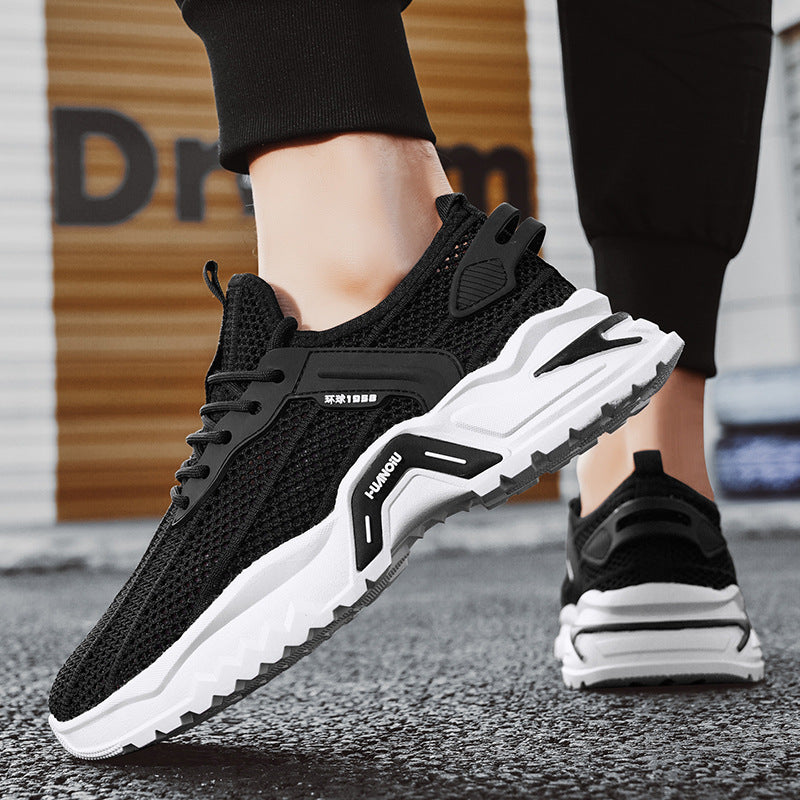 Universal Black Sneakers Men's Summer Sandals Men's Soft Sole Breathable Mesh Casual Beach Shoes HQ-HHCX627