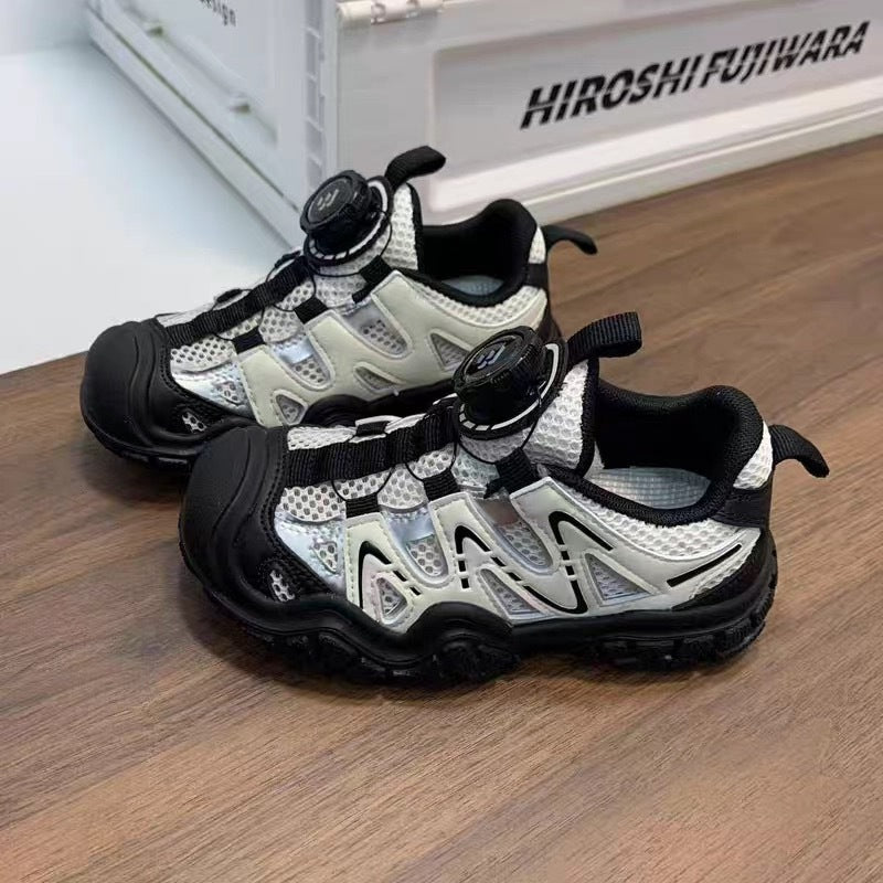 Boys' Sneakers 2025 Summer New Children's Single Mesh Breathable Daddy Shoes Non-Slip Soft Sole Girls' Casual Shoes