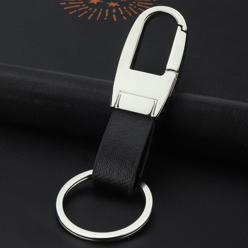 Car logo key pendant logo leather men's metal key chain car key ring accessories practical style optional