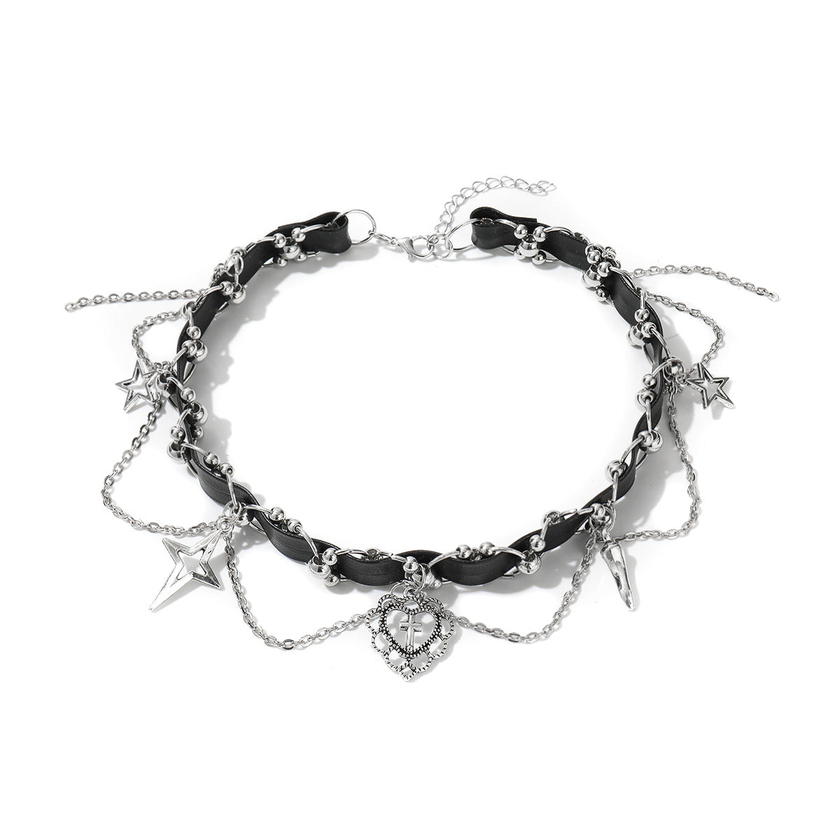 European and American cross-border jewelry necklace dark gothic love clavicle chain choker delicate hot girl collar necklace