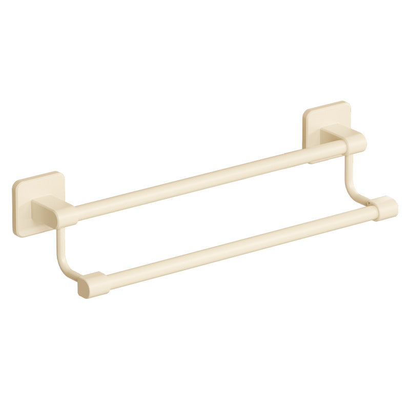 Cream wind towel rod non-perforated toilet wall mounted double rod split level toilet bathroom hanger suction cup towel rack