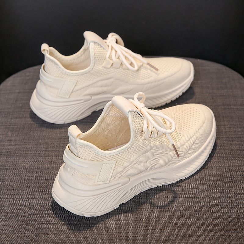 Coconut sneakers women's 2024 new summer fly woven mesh breathable mesh shoes casual soft soled gym running shoes
