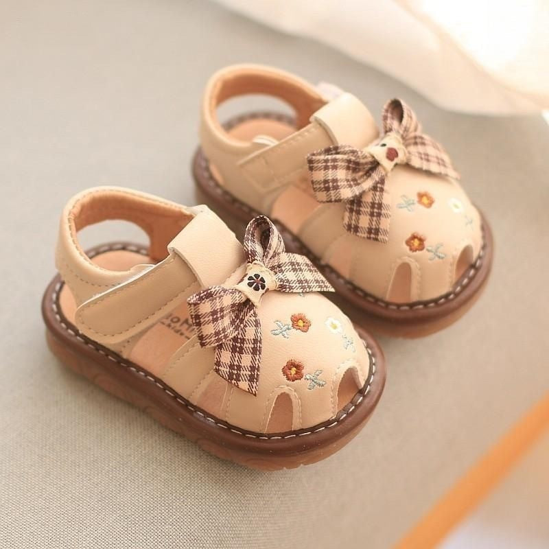Baby anti slip step shoes summer baby princess soft sole cute baby toddler magic girl bow shoes sandals
