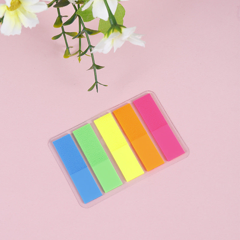 Color PET fluorescent sticky notes, N times stickers, student office markers, bookmarks, instructions, notepads, index stickers, wholesale