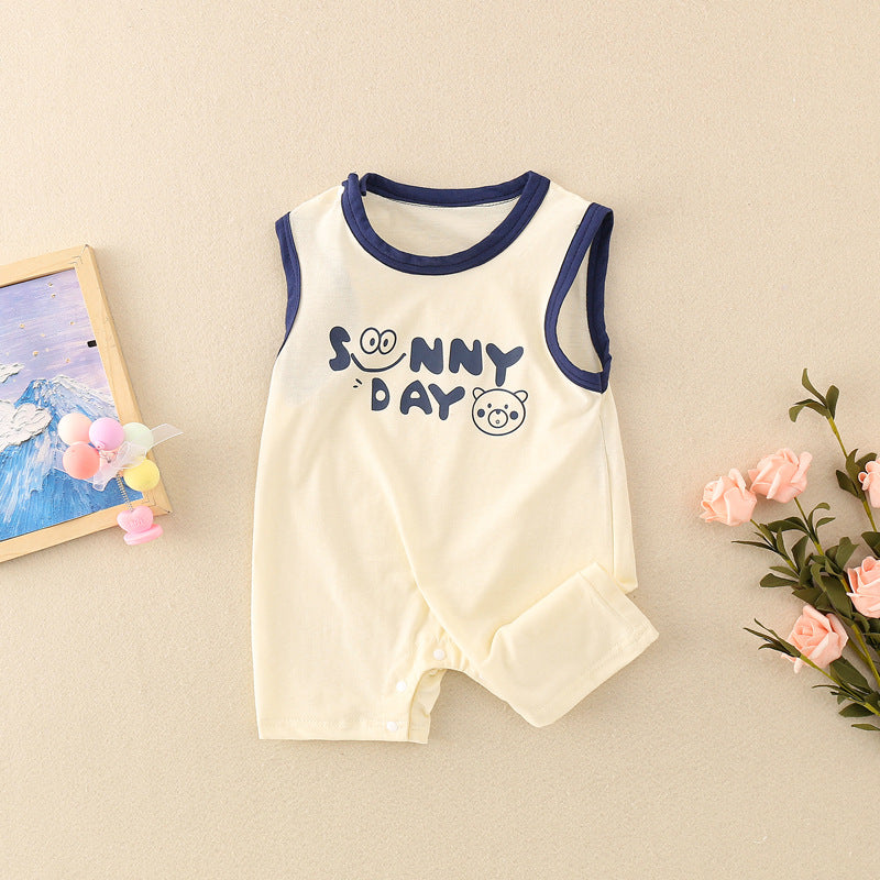 25 new baby clothes baby summer sleeveless vest crawler jersey comfortable, breathable, cute wind simple