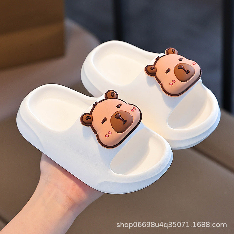 EVA slippers capybara summer bath girls baby home sandals slippers children middle and small children soft