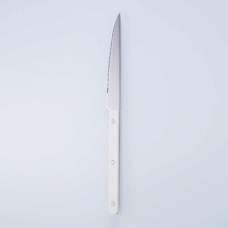New stainless steel cutlery cutlery cutlery home kitchen hotel western restaurant steak knife clamp handle cutlery set wholesale