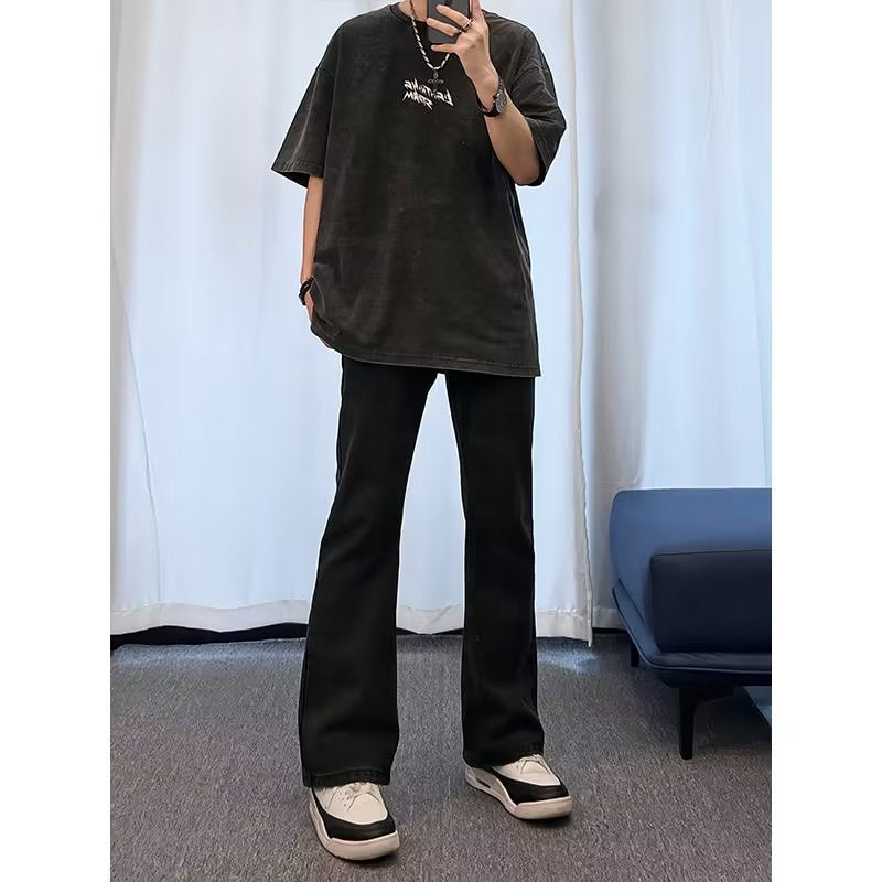 cleanfit smoky jeans men's fall slim straight bootcut pants american retro vibe slacks