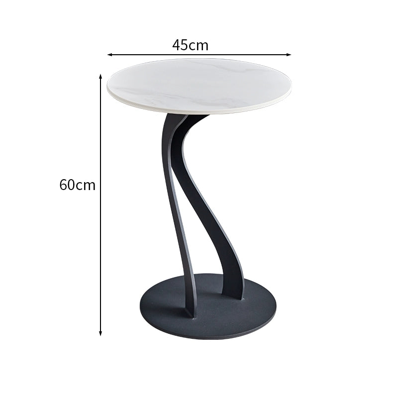 Italian light luxury corner table sofa side table creative rock slab side table balcony small round table casual simple coffee table bed sideboard