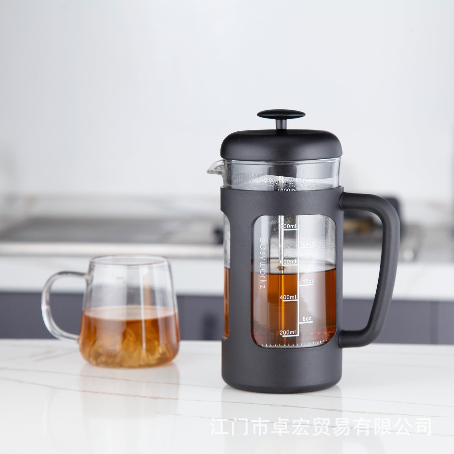 Glass press, coffee, pour-over kettle, home brewing coffee, filter utensils, tea brewer set