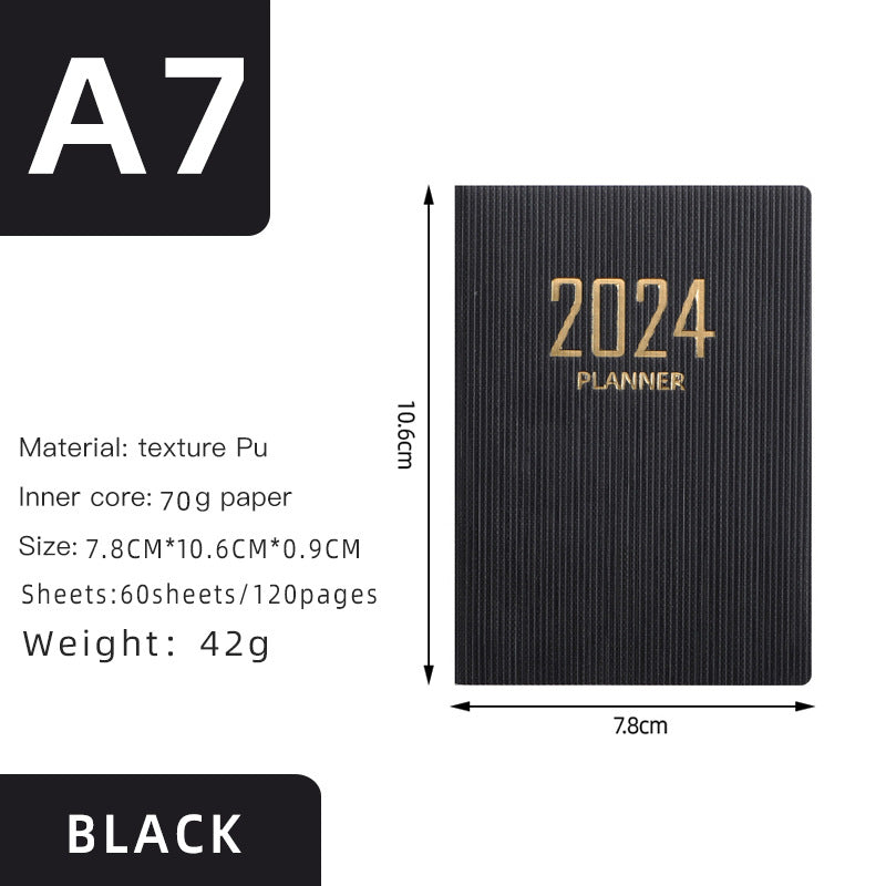 Spot 2024 English Schedule 2025 A7 Daily Planner Planner Amazon Cross Border Notebook
