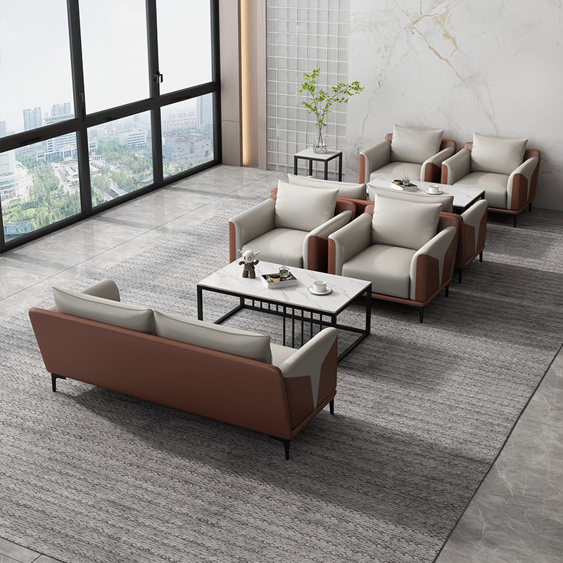 00 office sofa, simple modern lounge area, reception small office, leisure light luxury, business negotiation coffee table group