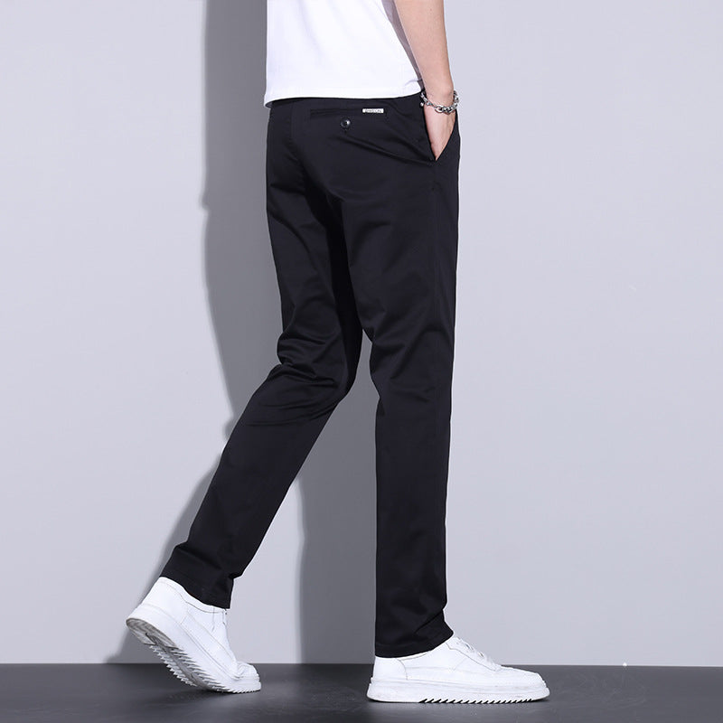 Men's slacks, cropped pants, boys' fashion, student pants, solid color trousers, men's trousers, 988 188
