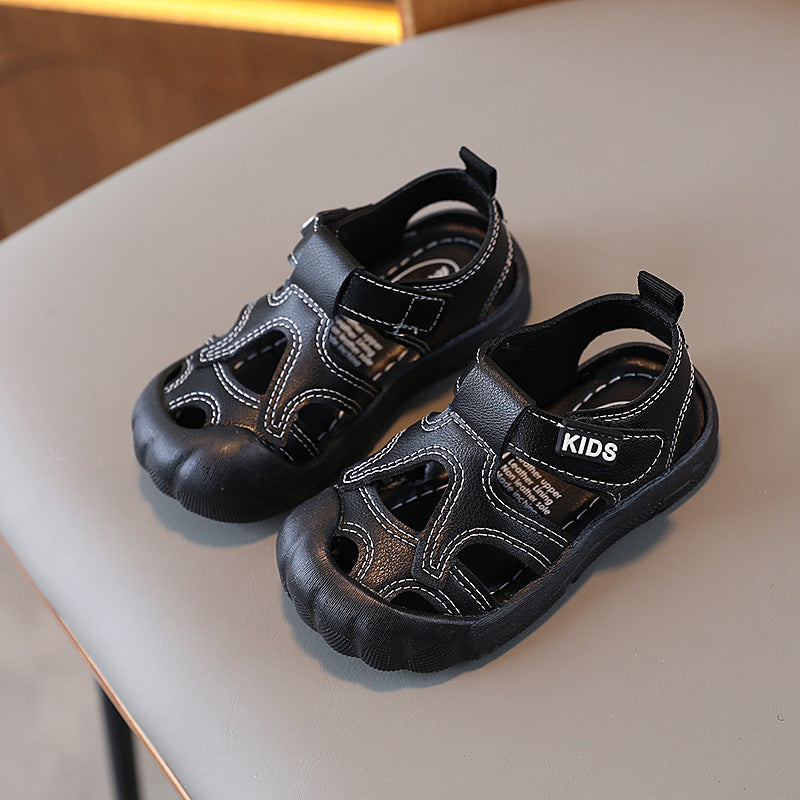 Baby Sandals Boys 2023 Summer New Toe Sandals Soft Sole Baby Toddler Shoes Kids Beach Shoes Kids