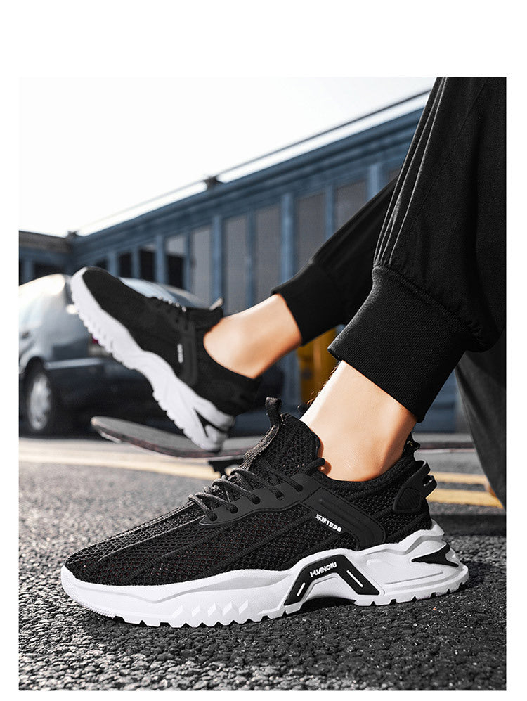 Universal Black Sneakers Men's Summer Sandals Men's Soft Sole Breathable Mesh Casual Beach Shoes HQ-HHCX627