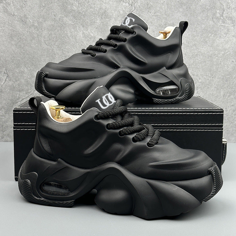Cross-border explosive plus-size men's shoes, 2024 new daddy shoes, platform shoes, fashionable and versatile casual shoes, sneaker trend