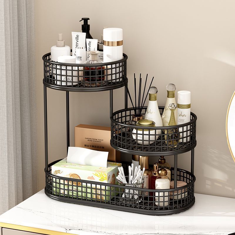 Cosmetics storage shelves, women's skincare product shelves, desktop storage, wrought iron bathroom toiletries, organizing shelves