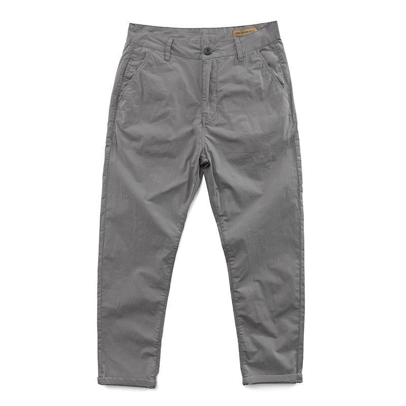 22 men's spring and summer thin loose small straight leg casual pants tide versatile simple cropped length pants wholesale tide foreign trade