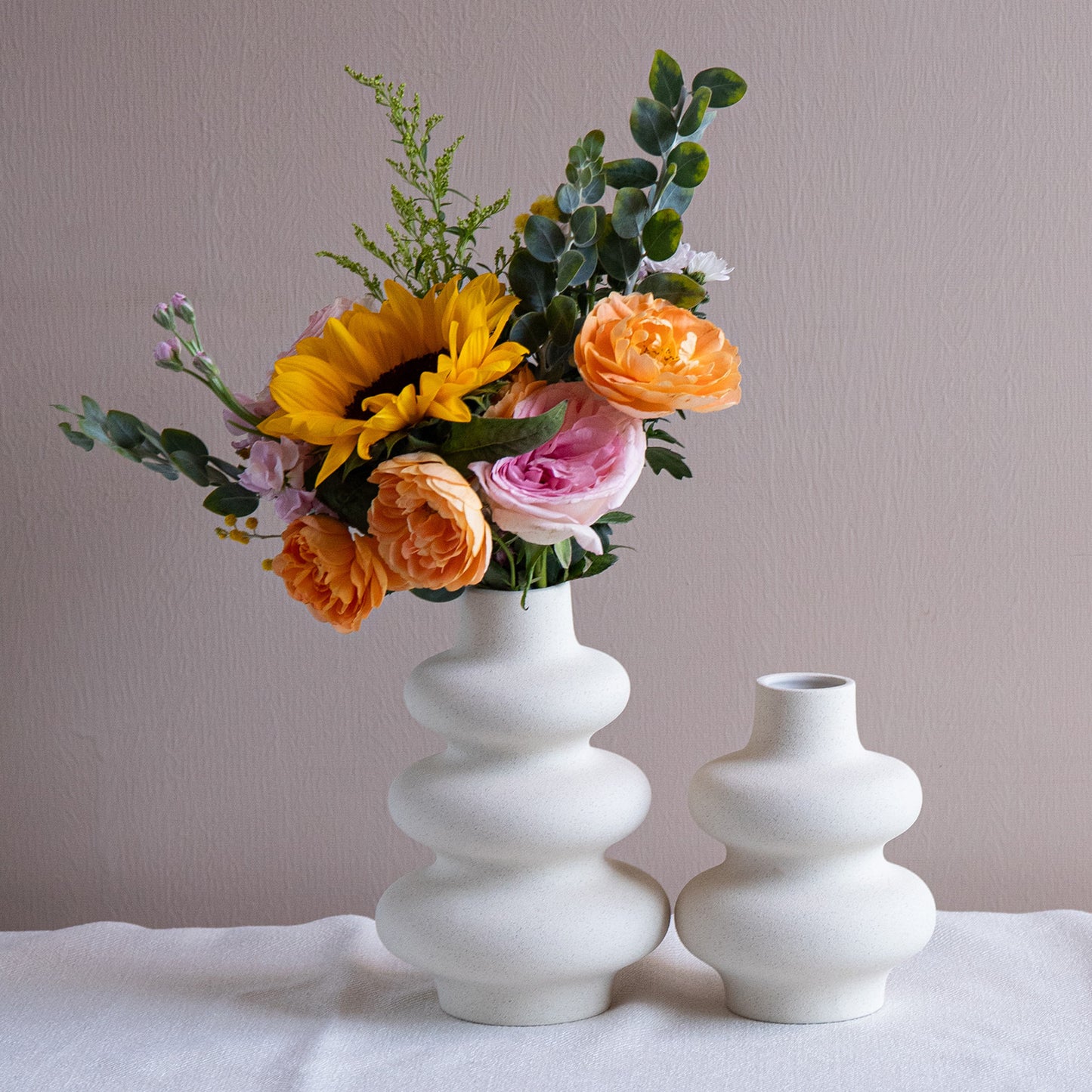 Wholesale creative new plain burned vase ins style high value frosted flower arranger cross-border ceramic home furnishings