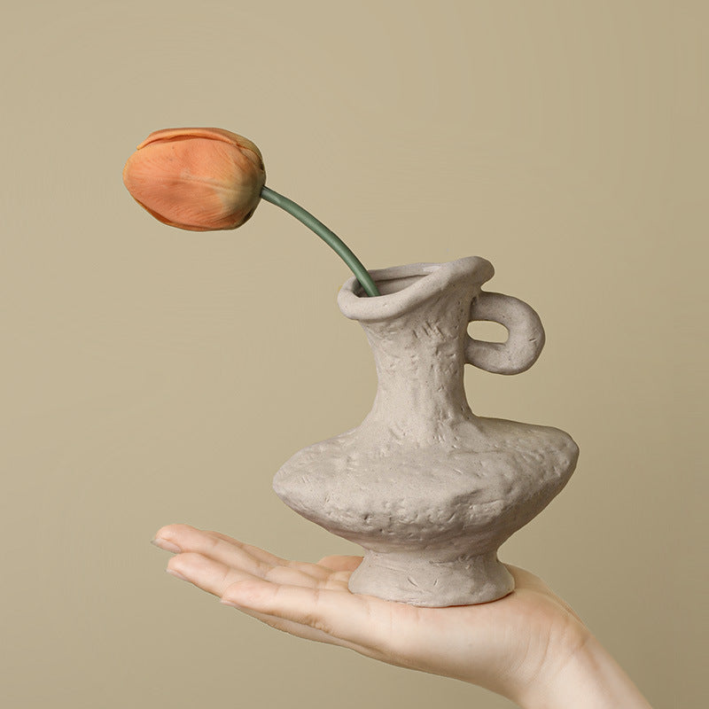 Beihanmeiwabi-sabi embryo art vase wholesale home furnishingsB&B decorations, ceramics, flowers, cross-border hot