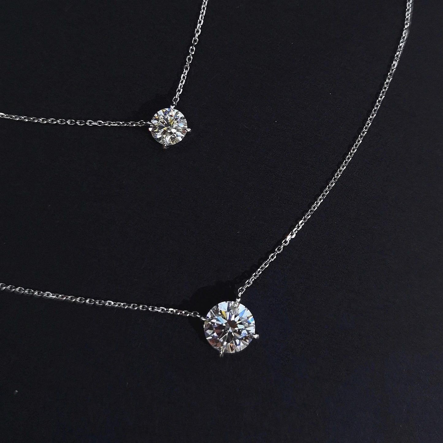 New hot-selling S925 sterling silver four-claw single diamond 5A zircon boogie diamond necklace women's wild clavicle chain one piece dropshipping