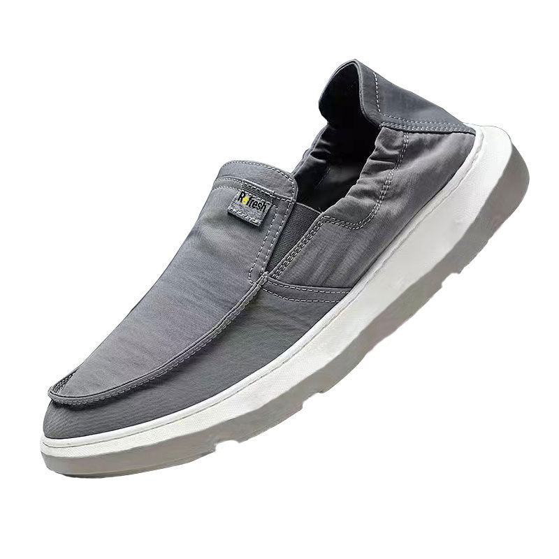 Old Beijing cloth shoes men's new summer thin slip-on shoes breathable driving casual canvas shoes trendy shoes