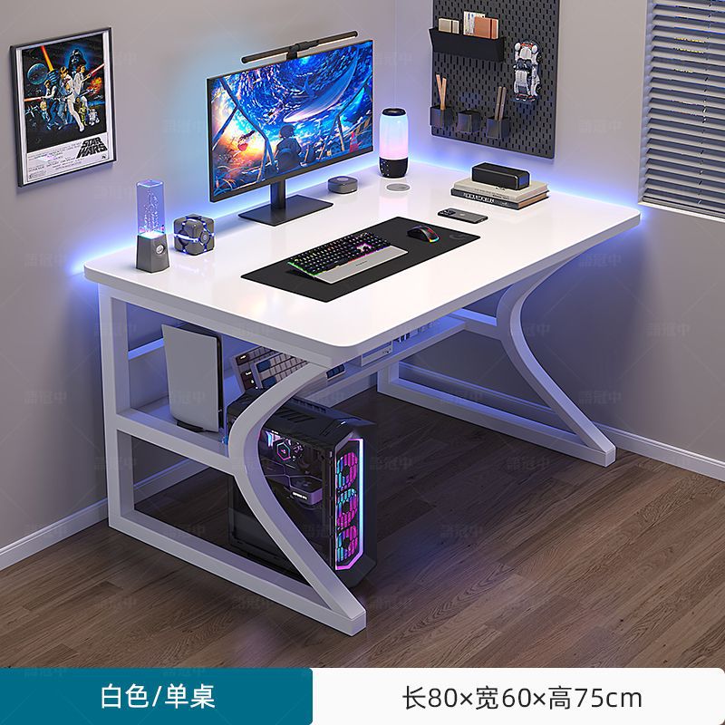 Modern Simple White Computer Desk Home Desktop Bedroom Desk Simple Gaming Desk Office Desk Workbench Table