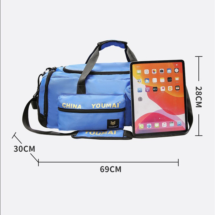 Large capacity three-purpose travel bag, high value custom logo, yoga bag, women's outdoor sports fitness bag, dry and wet separation