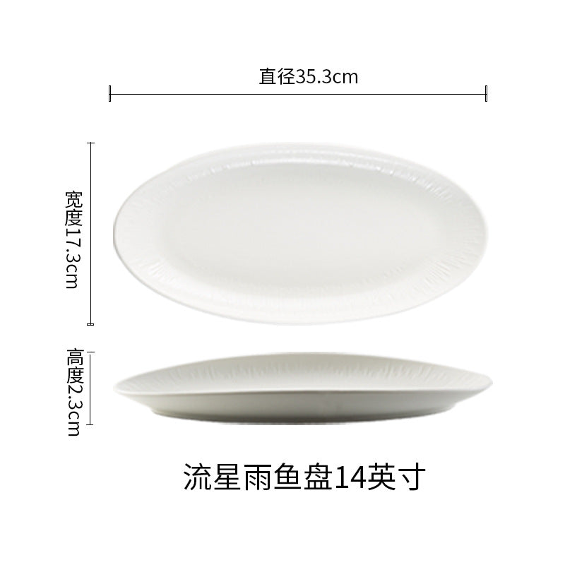 Pure white home steamed fish plate