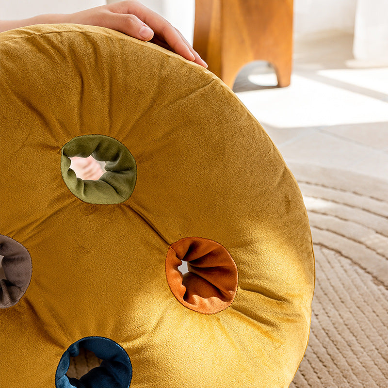 ins style thickened tatami futon home cushion fabric round chair cushion office seat cushion briquette soft fart cushion