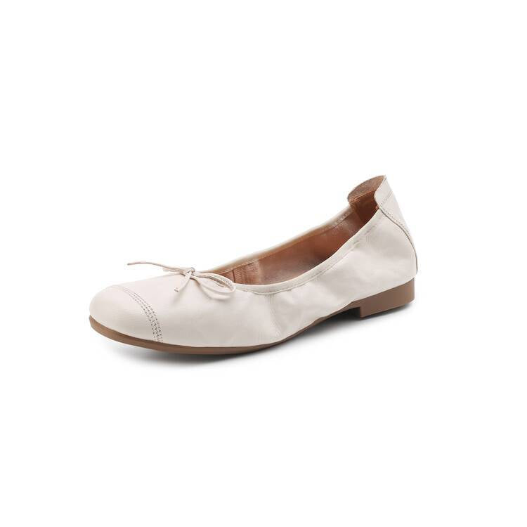 Sheepskin giant soft and comfortable two types of high-heeled French ballet shoes, soft-soled soft-side shoes, women's shoes, versatile single shoes