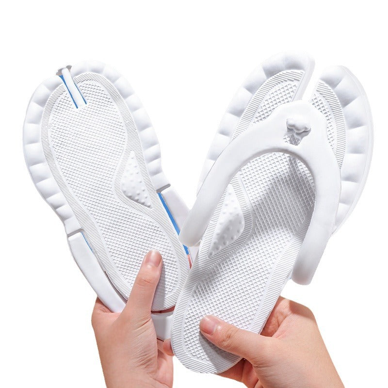 Detachable travel portable slippers for men and women couples travel ultra-thin foldable business trip hotel bath clip slipper