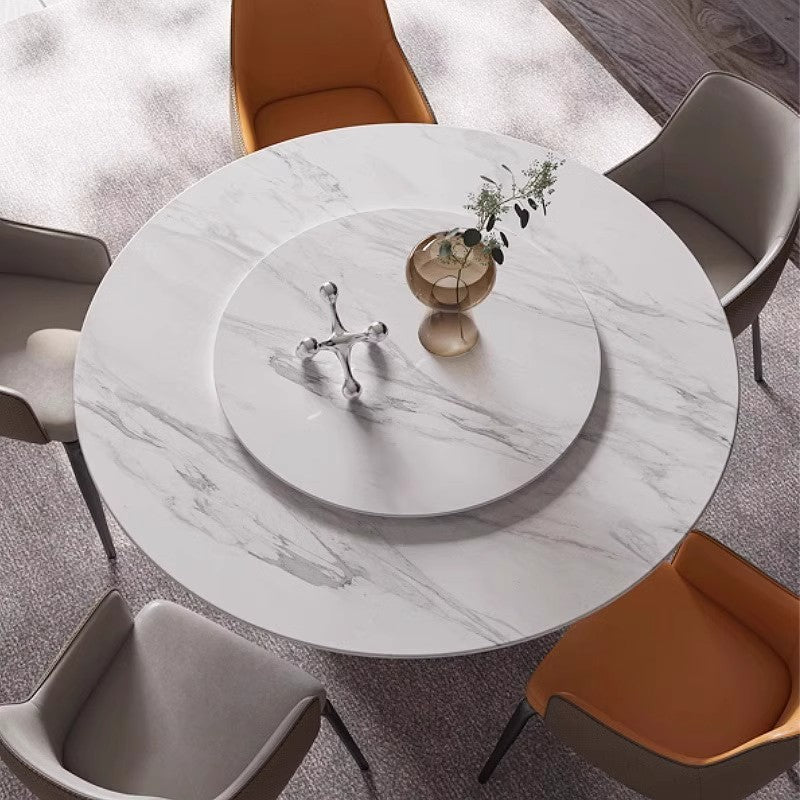 Marble dining table table and chair combination