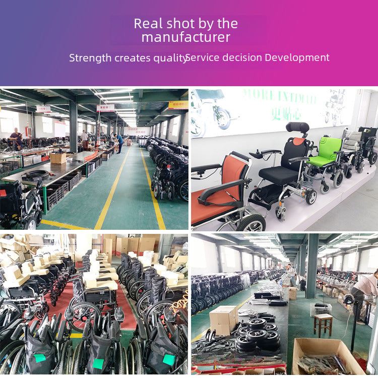 Export electric wheelchair cart foldable lightweight elderly disabled intelligent adjustment automatic full lying four-wheeled scooter