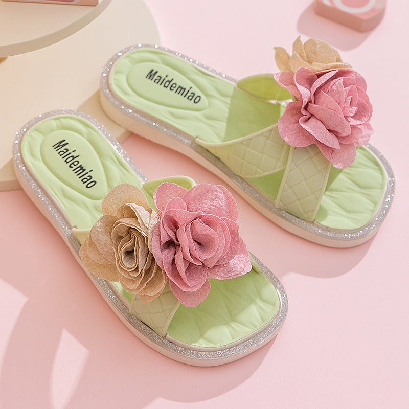 Girls Slippers 2025 New Style Girls Baby Indoor Summer Non Slip Home Soft Sole Kids Princess Cool Slippers